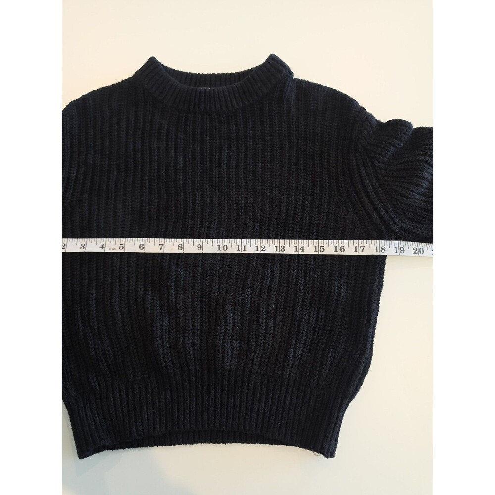 Wilfred Aritzia Black Essential Chenille Knit Pullover Sweater Size XS Holiday - Picture 8 of 10